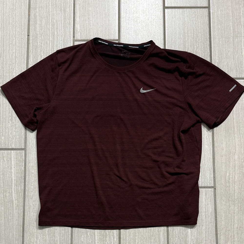 Maroon Nike Miler Dri Fit Large